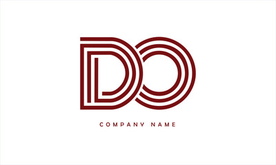 DO, OD, D, O Abstract Letters Logo Monogram