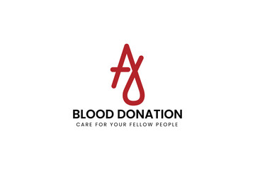 blood donation logo vector icon illustration