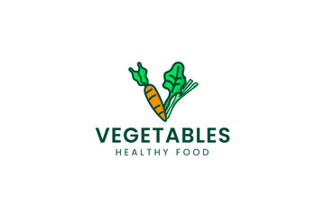 vegetable logo vector icon illustration