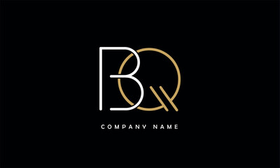 BQ, QB, B, Q Abstract Letters Logo Monogram