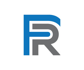 FR logo design vector template 13