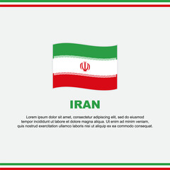 Iran Flag Background Design Template. Iran Independence Day Banner Social Media Post. Iran Design