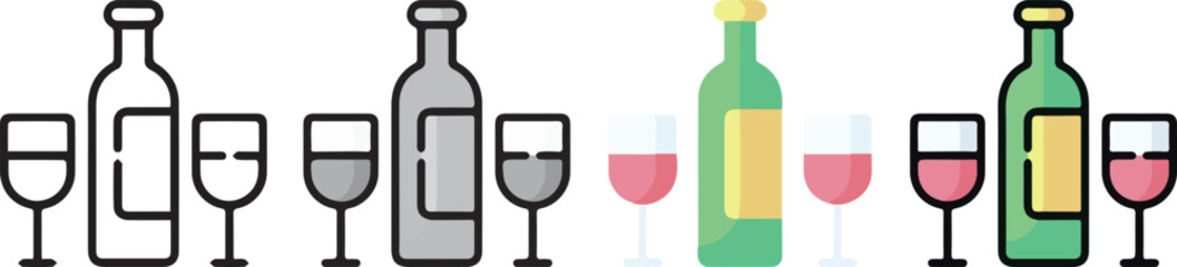 cute icon with 4 different styles.