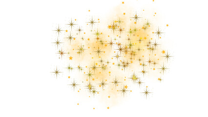 golden color star's illustration in free spaces background