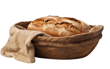 Old Captivating Clay Bread Bake On a White or Clear Surface PNG Transparent Background.