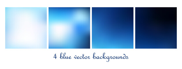Set of blue mesh backgrounds.