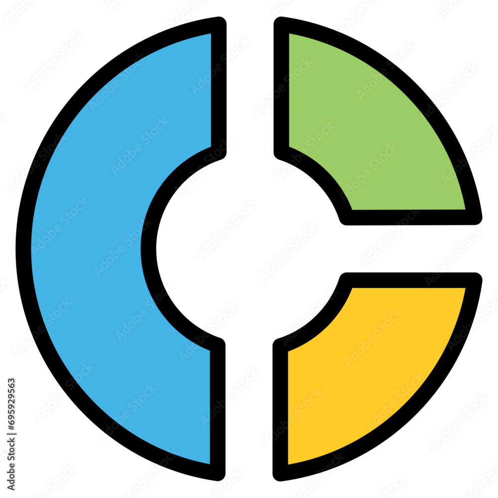 Poster pie chart icon