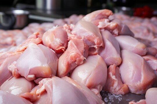 Chicken meat production process from farm to processing