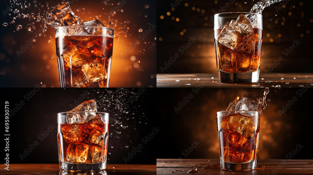 Canvas Prints glass of cola with ice