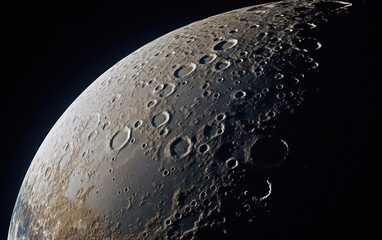 close view of moon surface