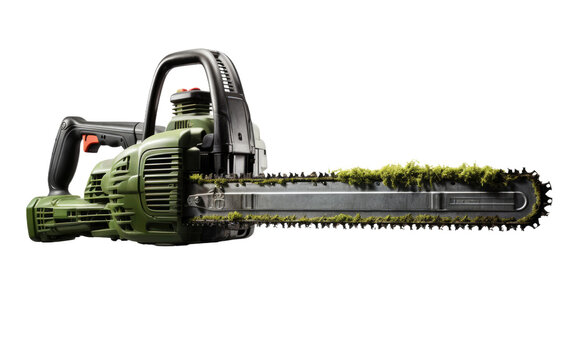 Heavy-Duty Hedge Trimmer on White Display On a White or Clear Surface PNG Transparent Background.