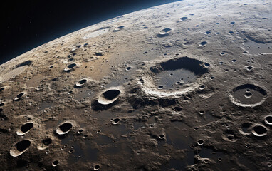 close view of moon surface