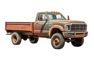 Fototapeta premium Rugged Pickup Truck Spotlight On a White or Clear Surface PNG Transparent Background.