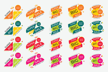 Free vector big sale banner collection design