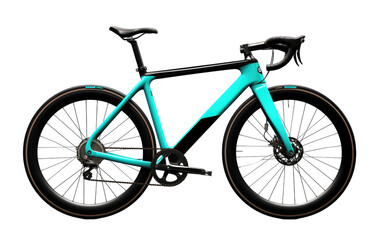 Fototapeta premium Adventure Bicycle or Mountain Bike On a White or Clear Surface PNG Transparent Background.