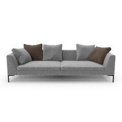Realistic Sofa Set 3D Model - High-Quality PNG File for Interior Design