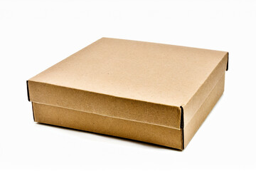 Cardboard box isolated on white background