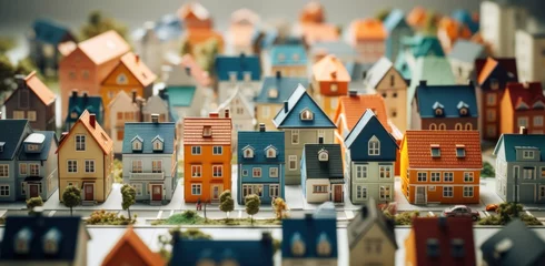 Foto op Aluminium miniature houses in a small town © ArtCookStudio