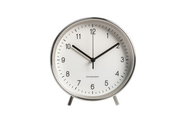 Sleek and Modern Desk Clock for Time Management On a White or Clear Surface PNG Transparent Background.