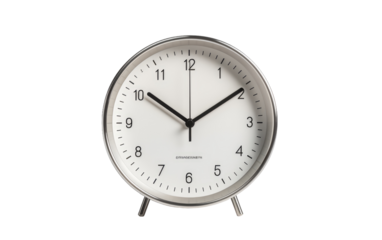 Sleek and Modern Desk Clock for Time Management On a White or Clear Surface PNG Transparent Background.