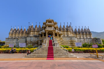 Ranakpur Jain temple or Chaturmukha Dharana Vihara, Ranakpur, Rajasthan, India,