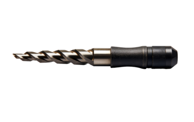 Cutting Edge Craftsmanship Solo Snapshot of a Stylish Drill Bit on a White or Clear Surface PNG Transparent Background.