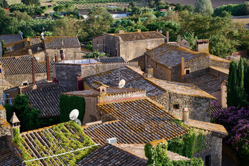 Peratallada, Girona, Spain, a village from the Middle Ages founded in the tenth century AD.