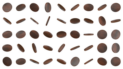 Realistic 3d wood plate icon