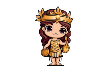 Cute Greece Athena Goddess (PNG 10800x7200)