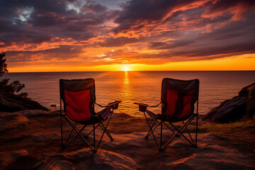 sunset at the beach