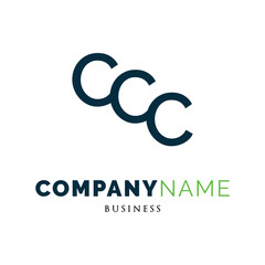 Fototapeta premium Initial Letter CCC Icon Logo Design Template