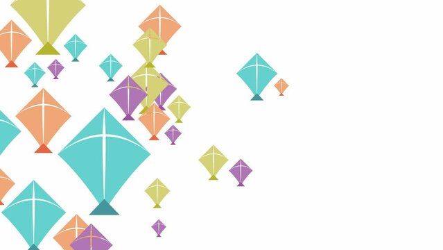 Animation made for celebrate a Makar Sankranti , Its an Indian festival of Kites