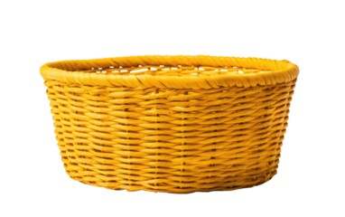 Discover the Cozy Charm of a Boho Mustard Yellow Stool on a White or Clear Surface PNG Transparent Background.