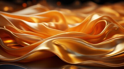 Gold Paper Horizontal Ribbon On Abstract, Background Image, Background For Banner, HD