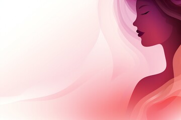 Abstract Women's day banner with empty copy space Generative AI 