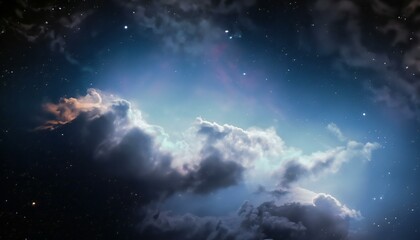 Naklejka na ściany i meble sky with stars and clouds