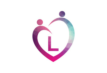 Letter L People Logo Design Template Inspiration, Vector Illustration.