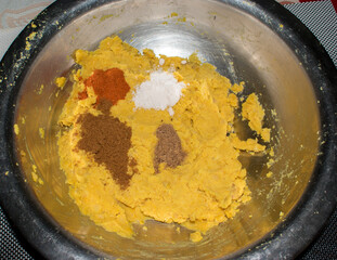Dal mixture for stuffed paratha . 