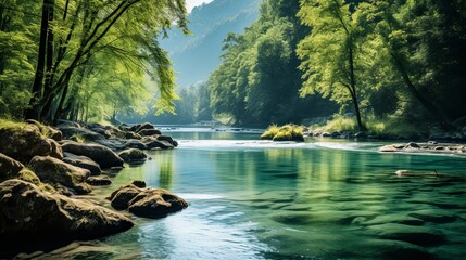 Clean River Earth Day Background