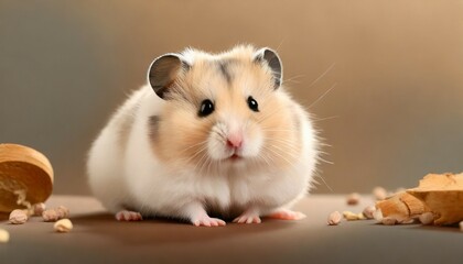 cute hamster on background generative ai