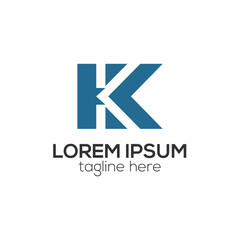 Fototapeta na wymiar K letter logo, modern creative minimal line k logo design concept isolated vector template illustration
