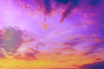 Amazing Color Effect Of Cloud. Natural Bright Dramatic Sky Background. Soft Colors. Sunrise Sky...