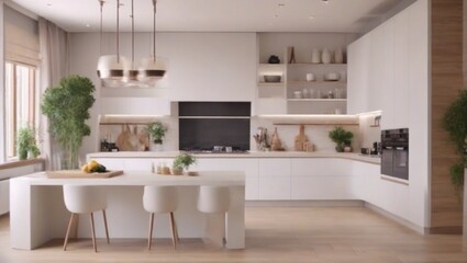 Naklejka na ściany i meble modern kitchen in house