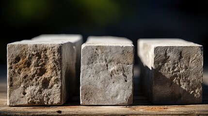 Pile Four Square Cinder Blocks Row, Background Image, Background For Banner, HD