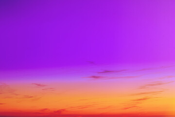 Bright Dramatic Sunset Sky In Pink Colours. Amazing Beautiful Sunset View With Magenta Sky. Bright...