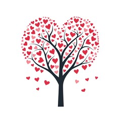 Fototapeta premium Simple Valentine's Day Clipart Illustration