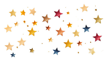 set of stars on white transparent PNG background