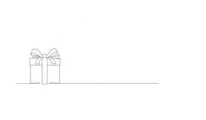 Gift box in line art. Gift box for special one. Gift box for valentines day. Gift box illustration. Gift box for special one.