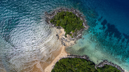 Aerial view of Island Near Tioman Island in Malaysia