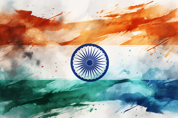 National flag of India country, culture symbol of Indian nation, ai generative